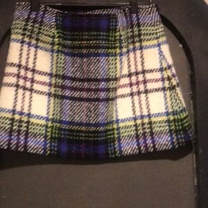 Wool, plaid, mini Skirt